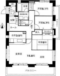 けやき通り北十番館の物件間取画像